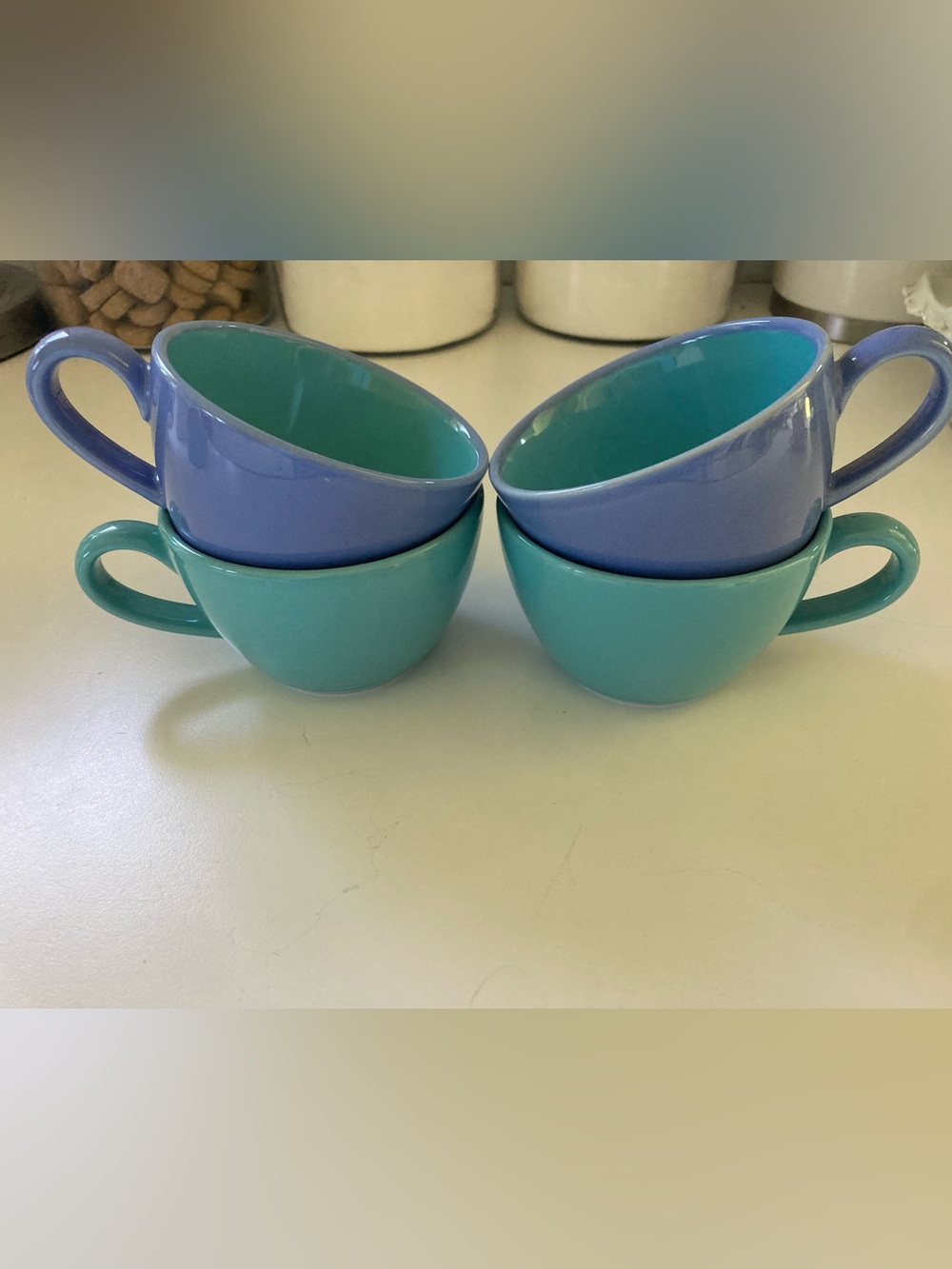 Vintage Lindt Stymeist Colorways flat cups set of 4.